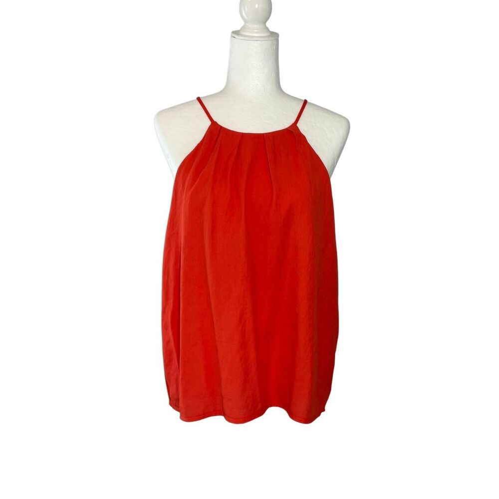 NWT CBR Collection deep orange haltered tank blouse - XL